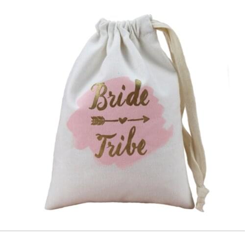 1pcs Bridal Tribe Hen Party Wedding Decoration Gift Bag Single Party Team Bride Gift Bag Bride Shower Party Decoration -C