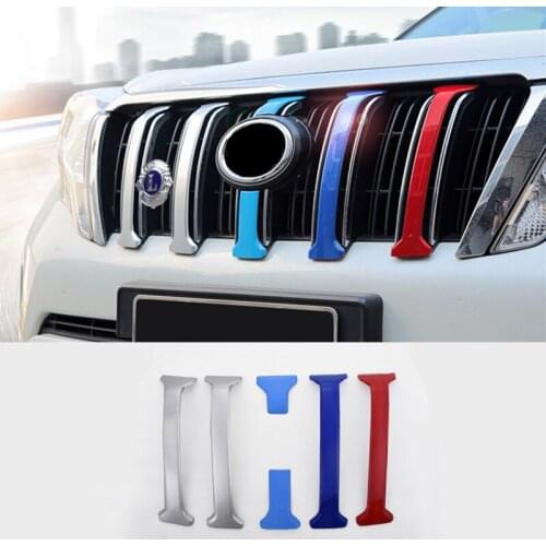 2014 2015 2016 2017 Car-styling for Toyota Prado J150 GX GXL Land Cruiser Accessories Front Mesh Grille Cover Trim ABS Plastic