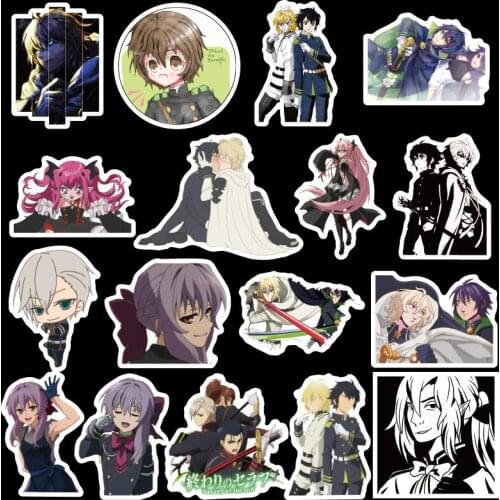 50 pcs/lot Seraph of the end Card Stickers funny toys kids Cartoon Anime Characters Sticker Collection DIY Bus Stickers LD