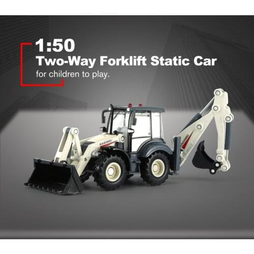 Vehicle 1:50 Two-Way Forklift Static Car 625004 Kaidiwei 625004 Boxed Two-Way Forklift Engineering Truck Excavator