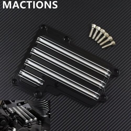 Black CNC Top Transmission Cover For Harley Softail Breakout Fat Boy Touring 2006-2017 Dyna Fatboy Street Wide Glide 06-17