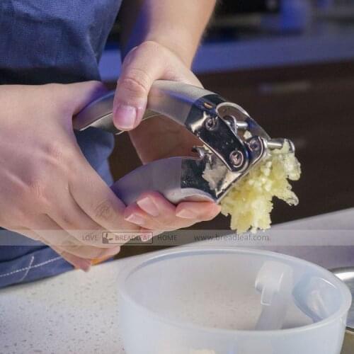 Garlic press, stainless steel, manual garlic masher, garlic masher, garlic masher, domestic garlic masher
