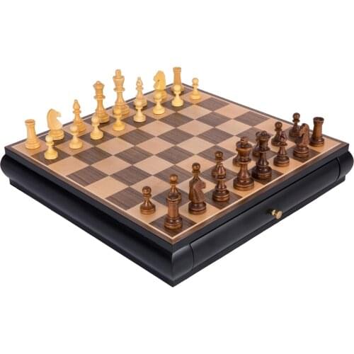 Wooden Chess Set (Chess Pieces Included) Wooden Games for Kids and Adults Wooden Table Game for Family Fun
