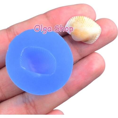 DYL695 16.9mm x 13.7mm Shell Silicone Mold Fondant Cake Decoration Candy Resin Clay Earrings Necklace Craft Soap Candle