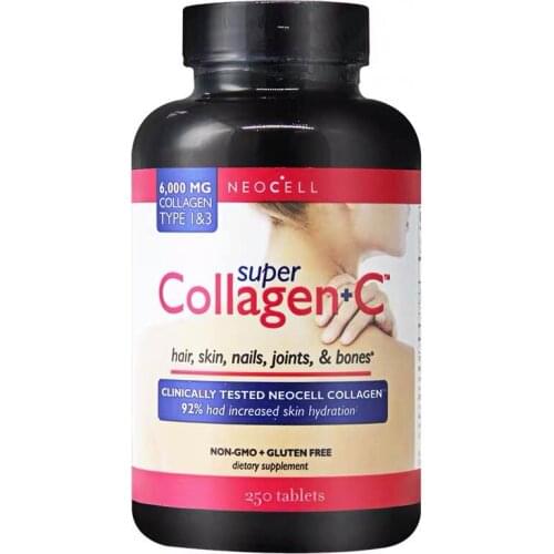 US imports NEOCELL Collagen+c 1 Bottles of 250 Tablets. Free Transportation Nutritional Protein Supplementary Hyaluronic Acid
