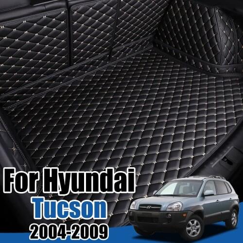 Leather Car Trunk Mat For Hyundai Tucson JM 2004 2005 2006 2007 2008 2009 Trunk Boot Mat Liner Pad Cargo Hyundai JM Cargo Liner