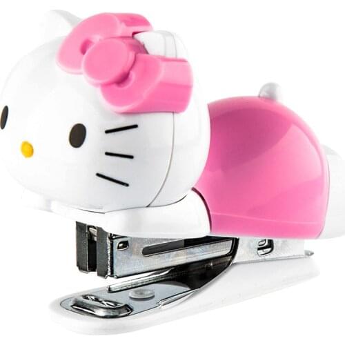 Cartoon children mini stapler student stationery cute girl heart portable stapler small set