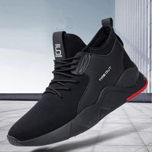 Spring/Autumn Black White Men Shoes Tennis Sneakers New Lace-Up Splice Sports Casual Shoes Mens Walking Shoes Vulcanize Shoes