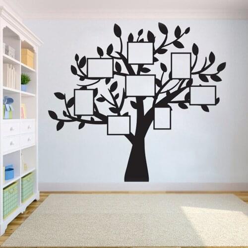 Tree Family photos Wall Sticker Bedroom tree of life roots Vinyl birds flying away home decor yoga studiodecor Decals HY782