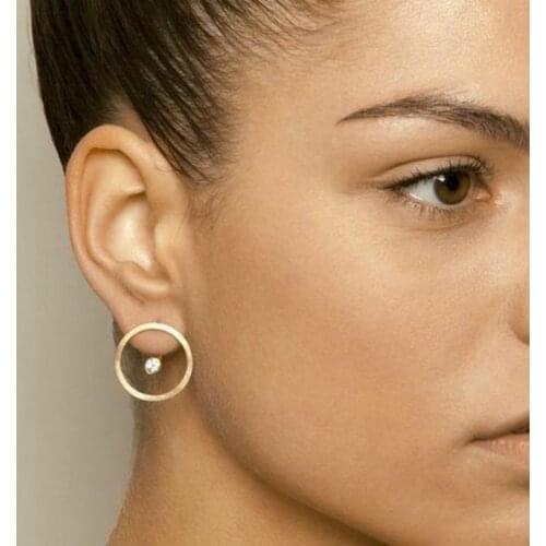 New Explosion Models Womens Earrings Circle Hanging Earrings Nightclub Exaggerated Fashion Personality Gold Earrings Wholesale