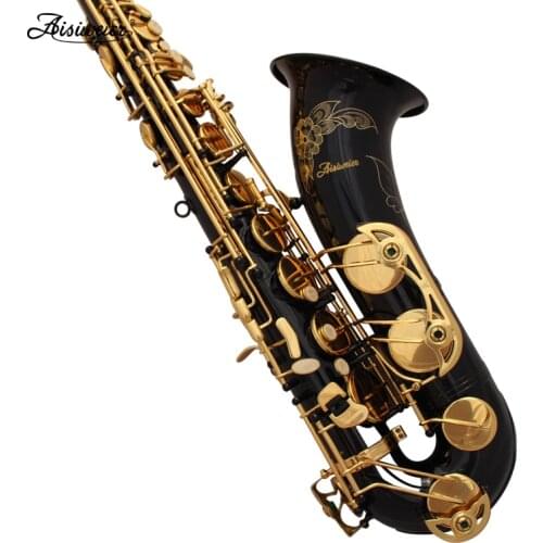 Aisiweier Brand NEW WO37 Alto Saxophone Black gold Key Professional Super Play Sax Mouthpiece With Case