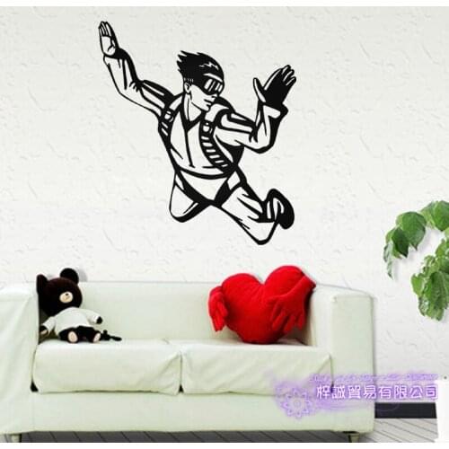 Parachute Sticker Extreme Sports Skydive Posters Vinyl Wall Decals Parede Home Decoration Decor Mural Air Flight Car Decal