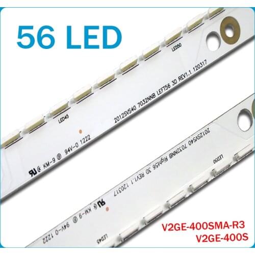 New 5set=10 PCS 56LED 500mm LED Backlight Strip for Samsung UA40ES5500R 2012SVS40 7032NNB RIGHT56 LEFT56 3D BN96-21712A 21711A