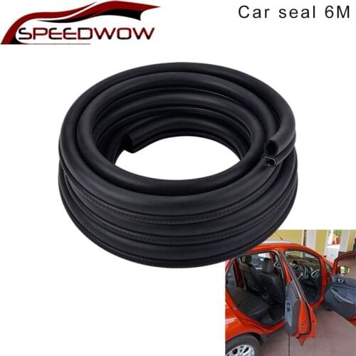 SPEEDWOW 6m Car Door Rubber Seal Strip Auto Noise Insulation Weatherstrip Soundproof Sealing Strip Trim Car Exterior Accessories