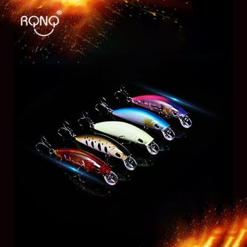 RQNQ 1Pcs Fishing Lure Quality Minnow Lure Plastic Hard Luminous Bait Pesca Artificial Jig Wobblers Crank bait Fishing Bait