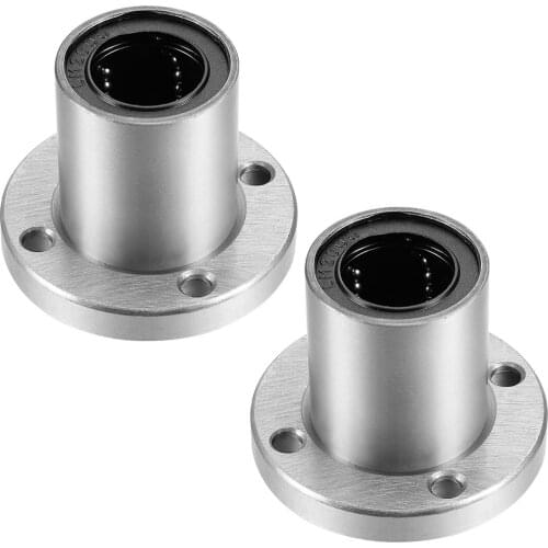 Uxcell LMFUU Series Round Flange Linear Ball Bearings Standard Length for 3D printer or CNC LMF20UU (2Qty)