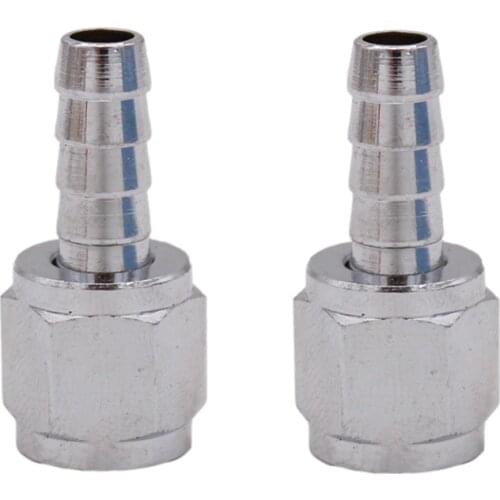 Barb Swivel Nut - 1/4" FFL to 1/4" barb Chrome 2pcs/lot, Ball Lock MFL Disconnect fitting, Manifold fitting