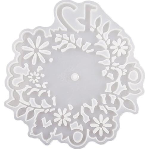 DM110 DIY Wall Clock Silicone Mold Epoxy Resin Casting Mould Clock Movement Crafts Jewelry Accessories