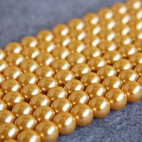 T8367 12mm Dark Yellow Glass pearl Loose beads!Fit For Making Bracelet&Necklace DIY Jewelry Fashion beautiful beads wholesale