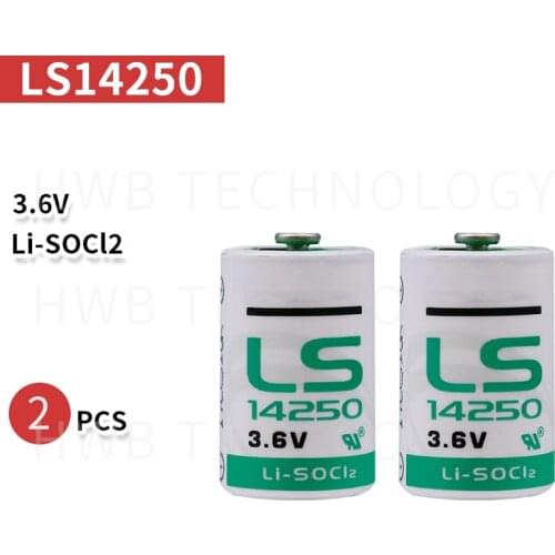 2CS/LOT New Original SAFT LS14250 AA 3.6V 900mAh Thionyl Chloride Low Self-Discharge Lithium PLC Battery