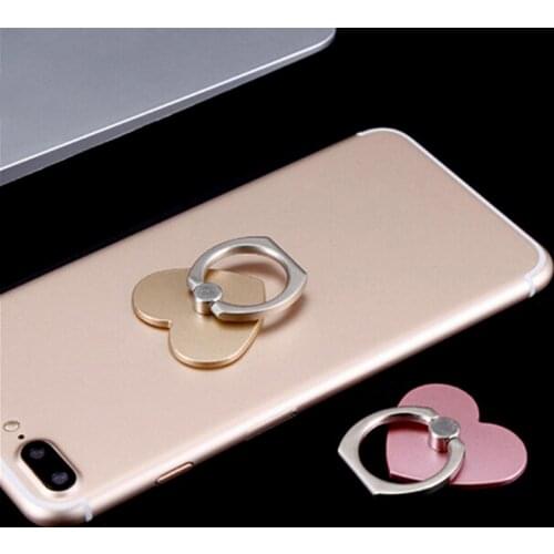 Universal Finger Ring Heart Shape Mobile Phone Smartphone Stand Holder For iPhone For Samsung Smart Phone Car Mount Stand
