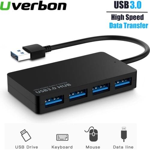 USB HUB 3.0 4 Ports Super Speed USB3.0 HUB Splitter Cable Micro Multiple USB Port Expander LED for PC Computer
