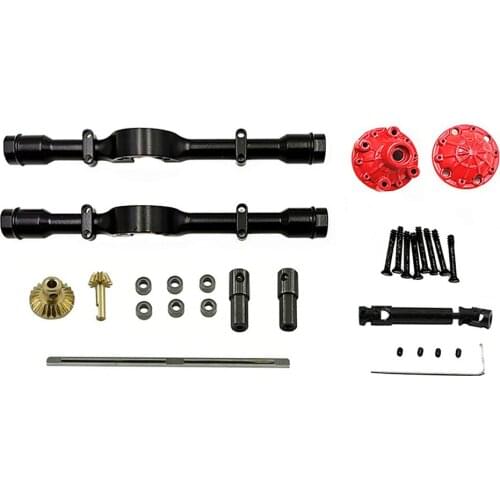 Rear Metal Axle Shell With Drive Shaft Assembly Set for WPL RC Car Mini Truck DIY Modified Parts