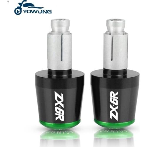 For Kawasaki Ninja ZX6R ZX 6R ZX 6 R 2009-2014 2008 7/8" Motorcycle Handlebar Grip End Caps Plugs Moto Handle Bar Weight Slider