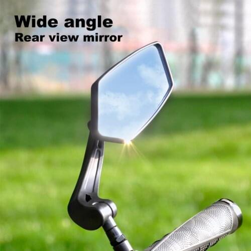 1 Set Cycling Rearview Mirror Adjustable Easy Installation Glare-Proof Handlebar End Bike Rearview Mirror Bike Mirrors