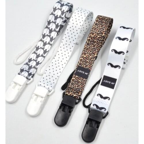 1pcs Baby Pacifier Clip Ribbon Chain Dummy Holder Chupetas Soother Nipple Holder For Infant Pacifier Clips Leash Strap