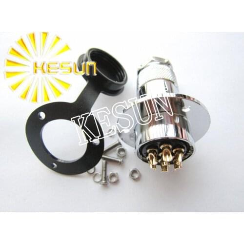 10pair GX25-7 GX25 7Pin With Flange Male & Female 25mm Wire Panel Connector M25 circular connector Socket Plug