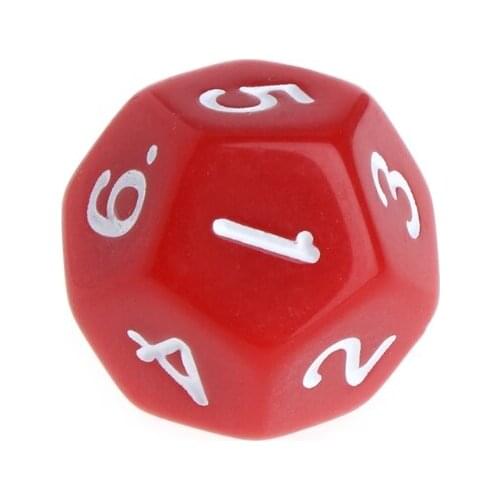 10pcs 12 Sided Acrylic Number Dice Family Party Bar Night Club Board Game