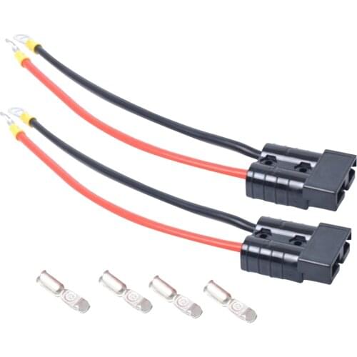 2 Pieces Car Winch Connector Cable Wire Quick Connect 50A Battery Plug Kits