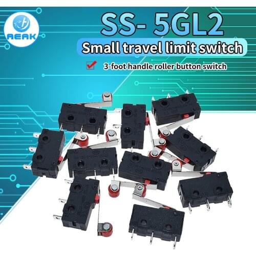 20pcs/lot New Micro Roller Lever Arm Normally Open Close Limit Switch KW12-3