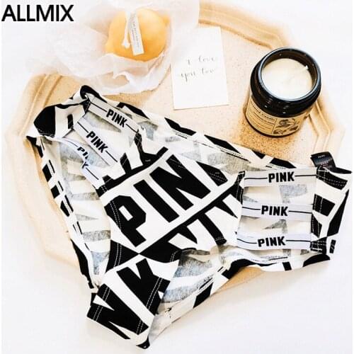 ALLMIX PINK Womens Cotton Panties Underwear Seamless Hollow Out Briefs Low Waist Comfort Underpants Woman Intimates Lingerie