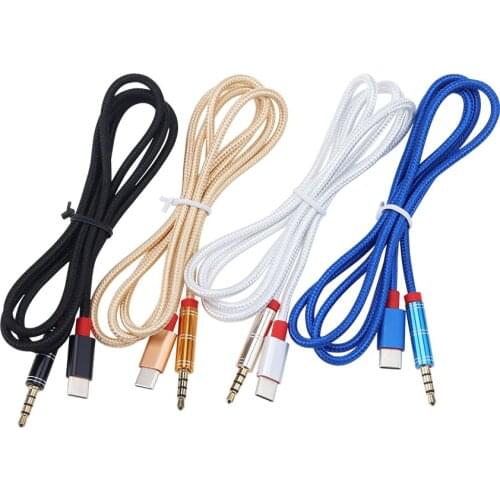 Type C Audio Cable USB C male to 3.5mm Jack male AUX Headphone Adapter Cable for Xiaomi 6 8 Mix Samsung S8 Note 8 Huawei Mate 9