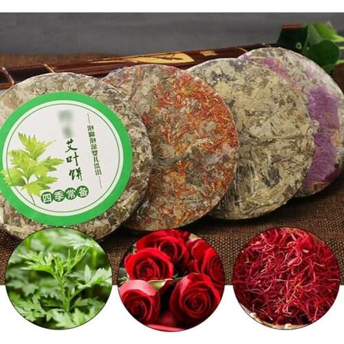 Beauty Mugwort Herb 9cm Moxa Foot Soak Bath SPA Red Herbs Care Mugwort Health Medicine Chinese Flower Rose Cake Ginger Z7W4