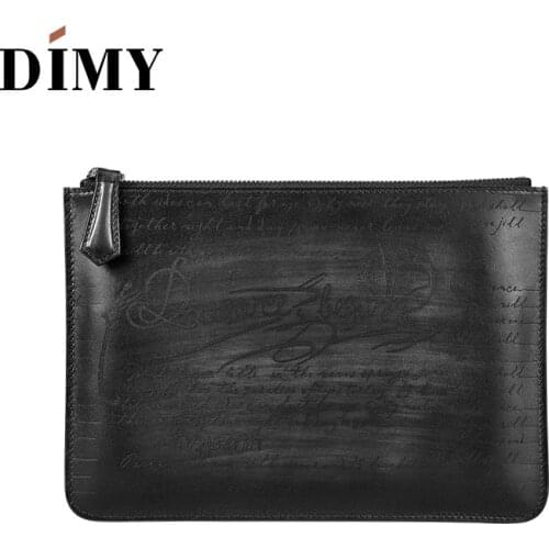 DIMY handmade genuine leather men clutch handbag designer mens wallets Purse vintage patina dropship price free shipping cheap