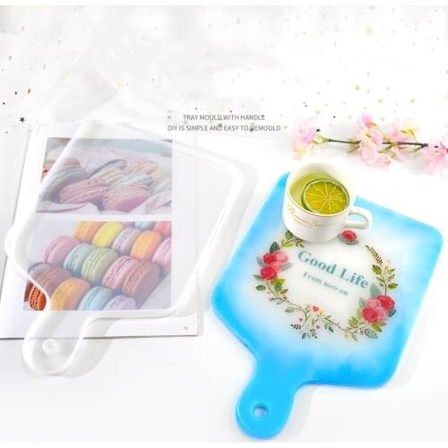 DIY Hand Handle Tray Mold Crystal Epoxy Mold Compote Coaster Japanese Dinner Plate Silicone Resin Compote