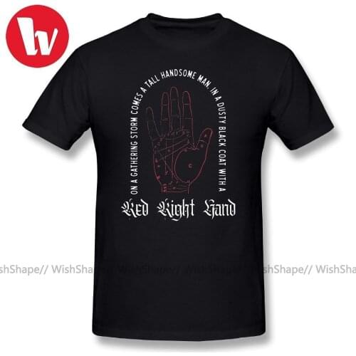 Nick Cave T Shirt Print 'Red Right Hand' T-Shirt From The Hit Show Peaky Blinders Men Cotton Tee Shirt Graphic Casual T Shirts