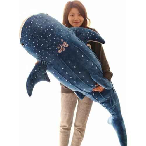 Giant Whale Plush Toy Big Whale Cushion Cartoon Shark Blue Whale Pillow Cute Plush Kawaii Christmas