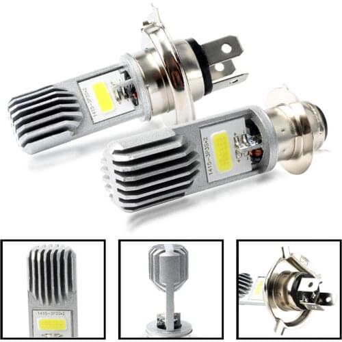 H4 P15D LED Motorcycle Headlight COB Chip Universal Motorbike Head Lamp Bulb Moto DRL Lights Hi Lo Lamp Super Bright Lightings