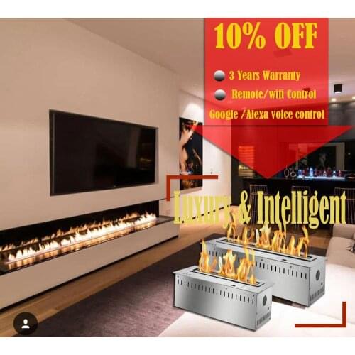 Inno living 60 inch wifi real fire automatic intelligent smart ethanol fire place