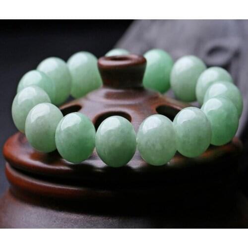 Burma jade bracelet natural a jade bracelets 12mm bead jade bracelet, men and women lovers with certificate