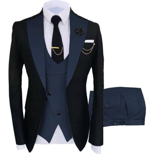 JELTONEWIN Latest Design 2021 Wedding 3 Pieces Men Suits Costume Homme Mariage Groom Prom Blazer Terno Masculino Mens Tuxedo