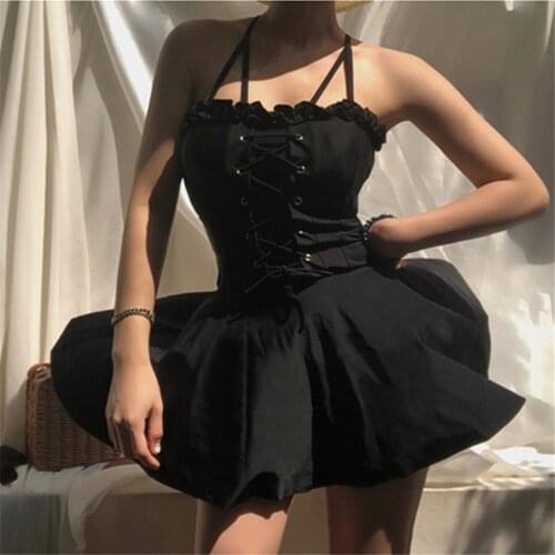 Korea Bandeau One Piece Swimsuit Women Solid Swimwear Push Up Monokini Skirt Swim Suit Ruffle Trikini Lace Up Bathing Suit Pad