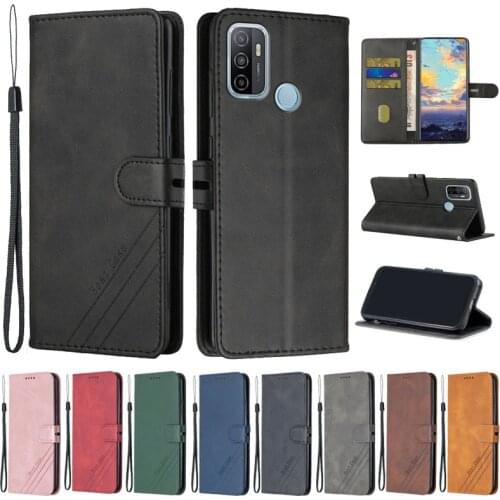OPPO A53 Case Leather Flip Case on For Funda OPPO A 53 CPH2127 Phone Case for OPPO A53S CPH2139 Etui Retro Magnetic Wallet Cover