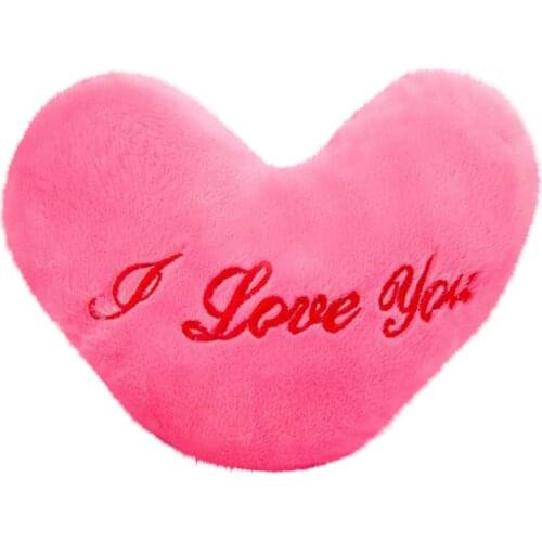 Colorful Heart Luminous Glowing Pillow Soft Plush Children Cute Toy