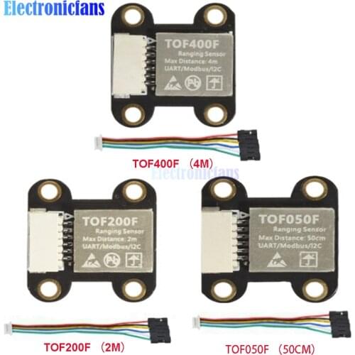 TOF050F TOF200F TOF400F Laser Range Sensor Module 50cm/2M/4M Distance Sensor I2C IIC Serial Port Output Mode for Arduino
