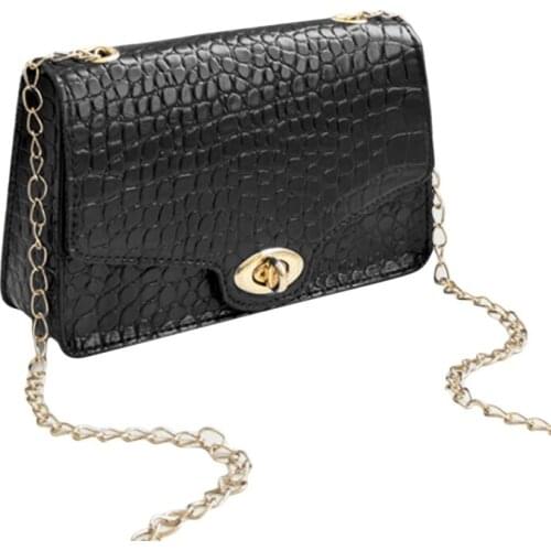 Summer Chain Women MIni Flap Pu Leather Shoulder Bag Solid Small Lady Square Bag With Chain Messenger Bag